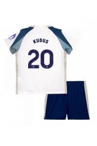 Fotbalové Dres Tottenham Hotspur Mohammed Kudus #20 Dětské Domácí Oblečení 2025-26 Krátký Rukáv (+ trenýrky)